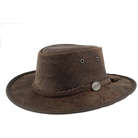 Barmah Foldaway Aussie Bronco Leather Hat Cover