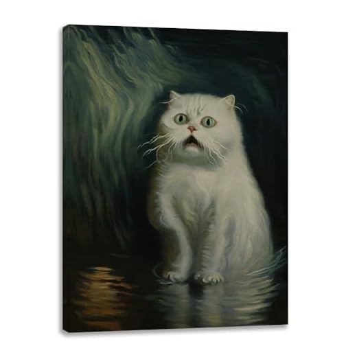 Vintage Gothic Cat Canvas Art