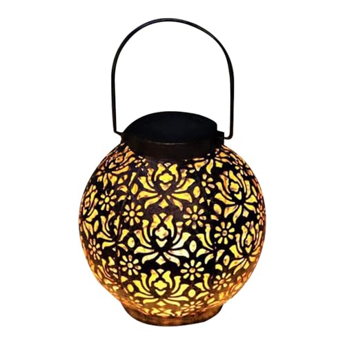 Farol solar para jardín con lámpara exterior LED decorativa y luz cálida exterior