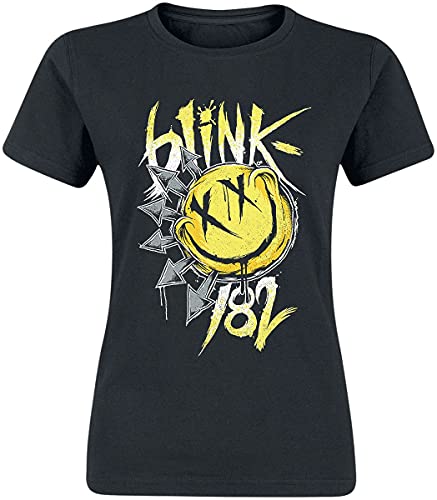 Blink 182 T Shirt Big Smile Band Logo Official Womens Skinny Fit Black L