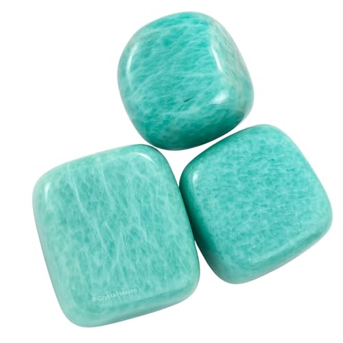 Image of Amazonite Crystal Healing Tumbled Stone, Natural Polished Crystals for DIY Crafts, Manifestation, Meditation, Pooja Feng Shui and Reiki Healing (30 Grams)