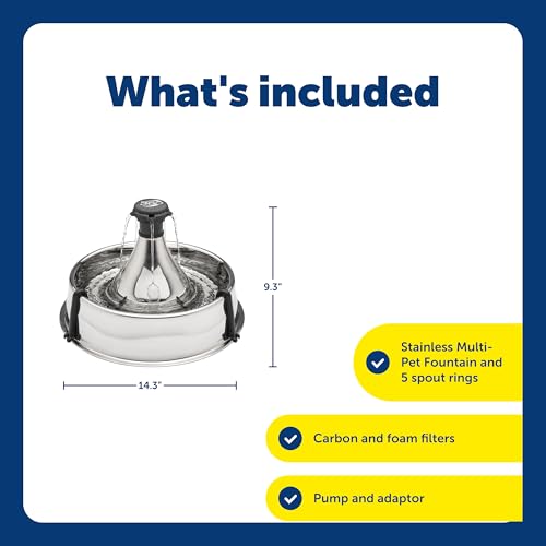 PetSafe Drinkwell 360 Stainless Steel Pet Fountain — 128oz Multi-Pet — view 4
