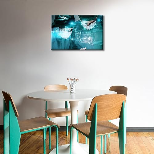 Image of 1 Panels Surgery and Medical Laboratory Concept Prints for Wall Decor Clinical Laboratory Wall Pictures Posters & Prints Giclee Gallery-Wrapped Posters and Prints (12 inch Wx18 H)