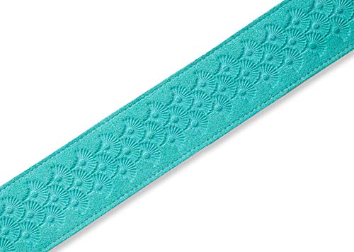 Levy’s Sangle de Guitare en Daim de 6,3 cm avec Motif Pissenlit en Relief écume de mer, Vert d’eau, Taille Unique Mixte - Les Beatles, Paul McCartney, John Lennon, RIngo Starr, George Harrison Levy's Sangle de Guitare en Daim de 6,3 cm avec Motif Pissenlit en Relief écume de mer, Vert d'eau, Taille Unique Mixte – Image 4