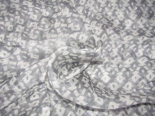 Organza imprimé leheriya gris le tissu idéal pour structurer vos jupes