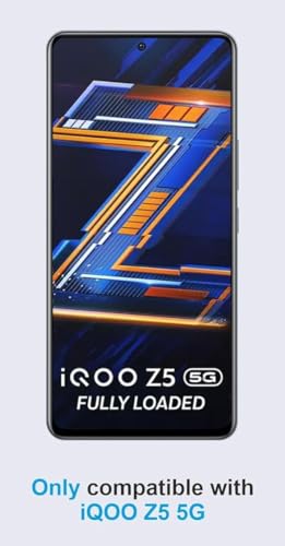 Image of 100FIT Tempered Glass Screen Protector Compatible For Iqoo Z5 5G With Edge-To-Edge Protector And Easy Installation Kit