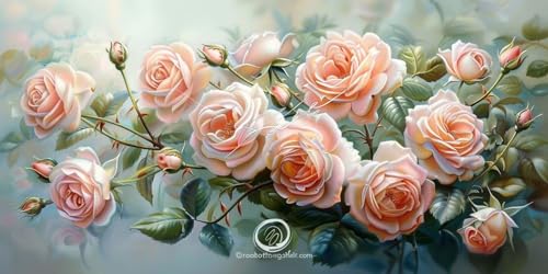 Diamond Painting adulte fleurs d'eau | Kit peinture diamant 5D maison