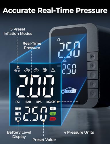 Image of Oasser Tire Inflator Portable Air Compressor Air Pump for Car Tires