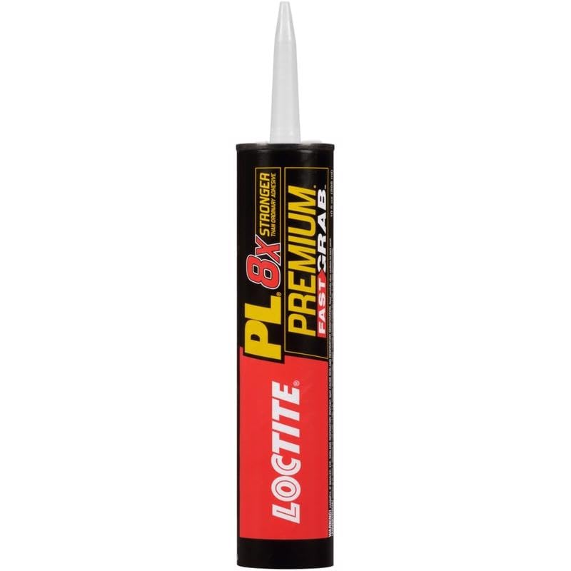 Image of Loctite PL Premium Fast Grab Polyurethane Construction Adhesive, Gray, 10 fl oz Cartridge, (Pack of 12)