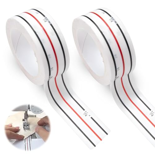 UICCVOKK 2 rollos de cinta de costura diagonal de 1/4 pulgadas, cinta de costura diagonal, cinta de costura diagonal, cinta de costura diagonal, cinta de costura para costura, costura recta,
