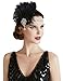 Produktbild BABEYOND 1920s Stirnband Damen Gatsby Kostüm Accessoires 20er Jahre Flapper Feder Haarband (Schwarz)