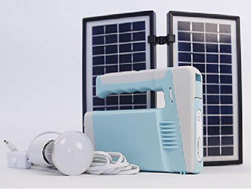 ARSKY Qianhe 45W Li-ion Emergency Solar Lighting System with Torch, Flood Light, 2 Bulbs and Mobile Charger/DC Fan Connection Port