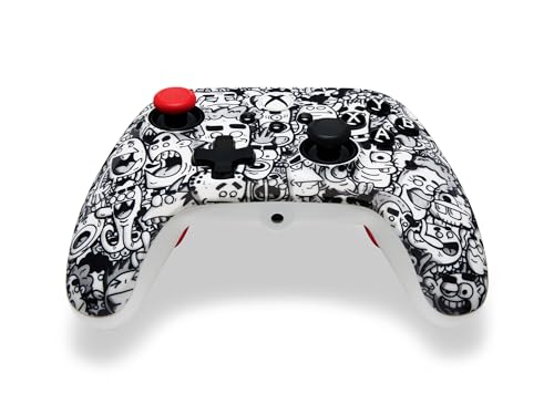 Image of PowerA Advantage Plus Wired Controller for Xbox Series X|S - Sketch Riot, officially licensed, adjustable height thumbsticks, hall effect, mappable buttons, works with Xbox One and Windows 10 /11 PC (Amazon Exclusive)