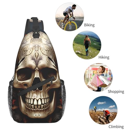 Bolso tipo Sling para hombres y mujeres con diseño de calaveras miniatura 5