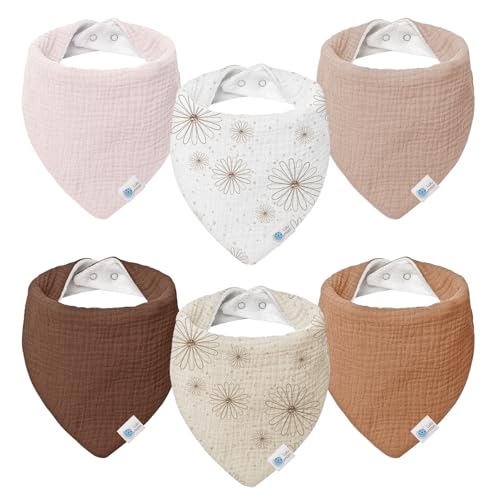 lulumoon Musselin Dreieckstuch Lätzchen Baby: 100% Baumwolle...