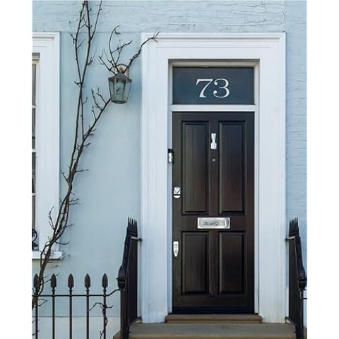 Personalised Etched Frosted Vinyl House Number Cover