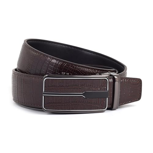 Image of WildHorn Men's Genuine Leather Belt for Men| Premium Auto-Lock Buckle | Adjustable up to 48 inch | Formal & Casual Wear | Micro-Adjust Fit | Stylish Gift Box Included