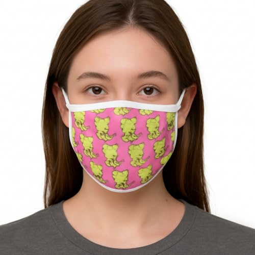 Komonee Adults Face Mask Washable Reusable Trendy Dustproof Cartoon Cat Kitten Cloth Mouth Cover Covering For Boys Girls Outdoors Indoors Childrens School Protection