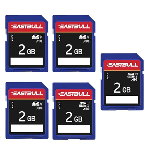 Carte mémoire SDHC 2 Go lot de 5 EASTBULL Classe 6 pour vidéo Full HD et appareil photo