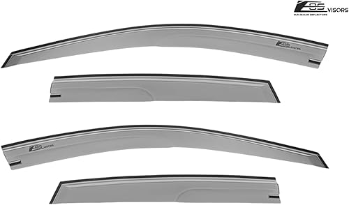 Miniatura 6 de Repuesto para modelos Subaru Impreza 2008-2011 WRX STi 2008-2014 | Viseras EOS JDM Mugen Estilo Tape-On Estilo Humo Tintado Ventilaciones Laterales