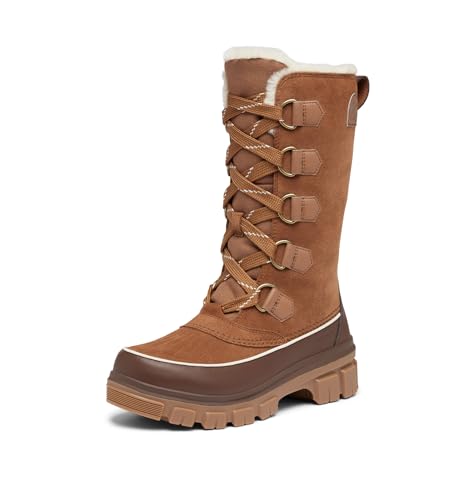 SOREL Women's Tivoli V Tall Waterproof Boot - Velvet Tan, Tobacco - 8.5