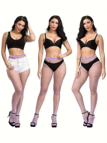 Image of Boolavard Fishnet Stockings, High Waist Tights for Women, Fish Net Tights Ladies Plus Size One Size Fit All