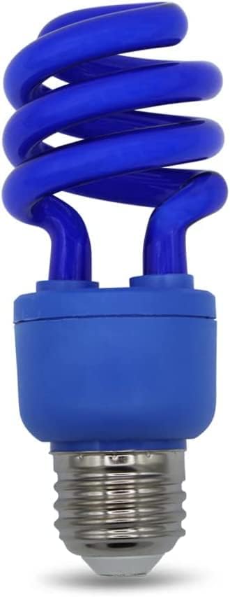 lumenivo CFL Light Bulbs 13W - 50-Watt Equivalent - E26 Spiral Replacement Light Bulbs Bulb Decorative Illumination - for Indoor or Outdoor Bug Bulb Colored – 4 Pack