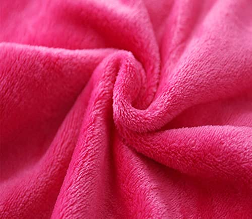 Image of Kids Hooded Bathrobe Girls Soft Plush Hooded Flannel Pajamas Sleepwear Boys Spa Robe