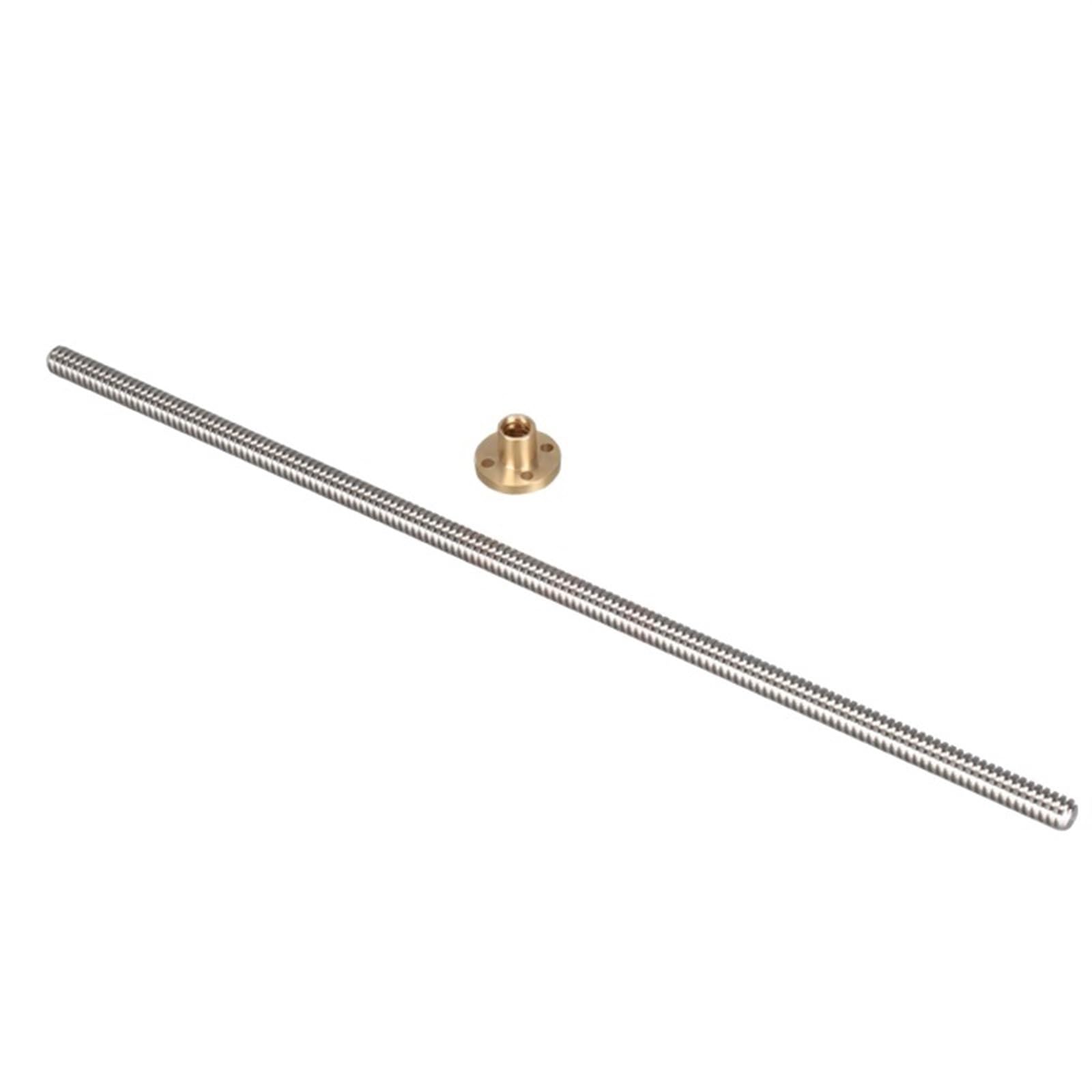 Threaded Backlash 700mm 750mm Length T8 Lead Screw 1mm 2mm Pitch 8mm Dia Trapezoidal Threaded Rod Stainless Steel Screw Rod Eith Brass Nut Screw trapezoidal (Color : 2mm Pitch Lead 8mm, Size : 700mm
