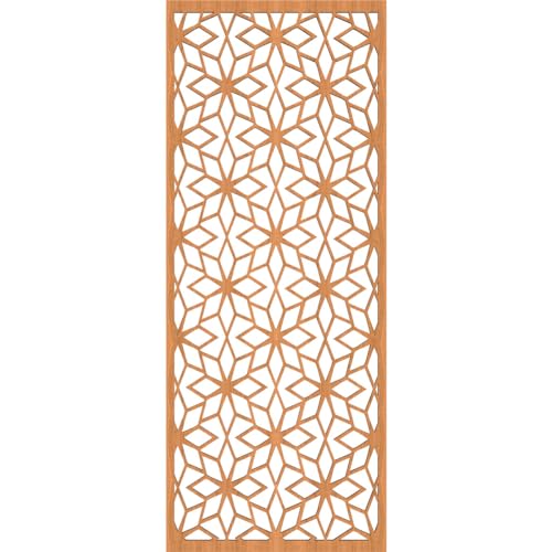 Image of 11 3 /8 inchW x 29 3 /8 inchH x 1 /4 inchT Lake Decorative Fretwork Wood Wall Panels, Cherry