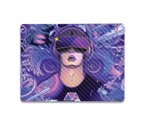 Image of MightySkins Carbon Fiber Skin Compatible with Microsoft Surface Laptop Go 3 (2023) Full Wrap Kit - VR Dream | Protective, Durable Textured Carbon Fiber Finish | Made in The USA