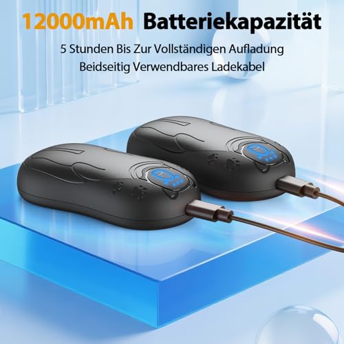 OUTJUT 12000mAh Magnetischer Handwärmer Elektrisch 2er Set, Rundum-Heizung – Ansicht 5