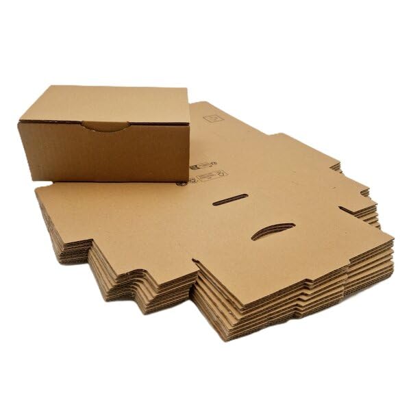 lot de 100 Boîtes Postales en Carton Brun - 150 x 100 x 70 mm - boite d'emballage d'expédition postale