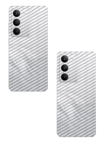 Image of (Pack of 2) Compatible with Skin Sticker /Vinyl wrap /Protective Film Mobile Back Skin Carbon Fiber 3D Transparent by Candeal Mizhan(Only Back) (Realme, Realme P3 Lite /Narzo 80 Lite / C73 / C75)