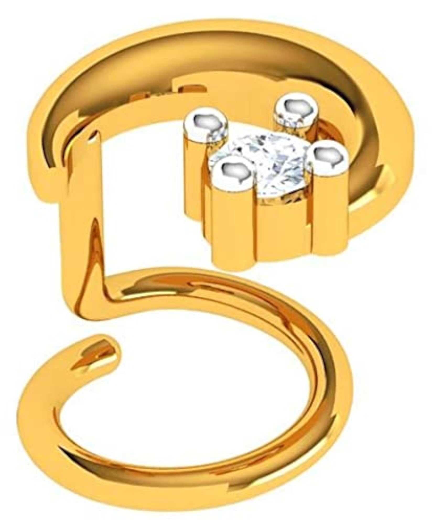 Women's 14K BIS Hallmark Yellow Gold Nose Pin