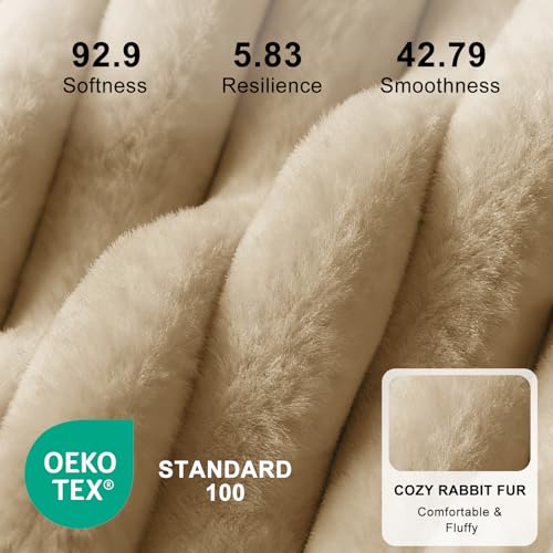 Image of FURTIME Dog Bed Medium Size Dog, Washable Orthopedic Pet Bed with Removable Cover, Rectangle Soft Calming Sleeping Puppy Bed Durable Pet Cuddler with Anti-Slip Bottom, Beige, M Plus (30 inchx24 inchx8 inch)