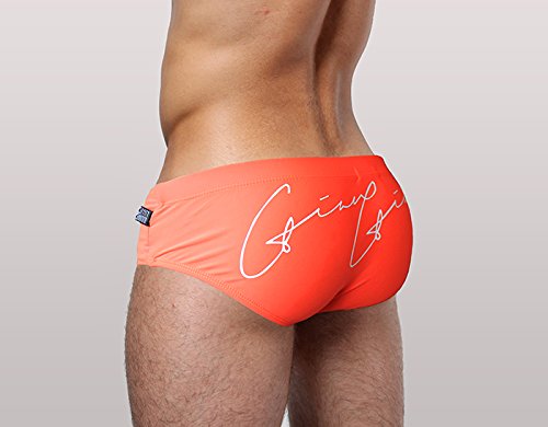 Sexy Men Swimwear Brief Summer Orange2
