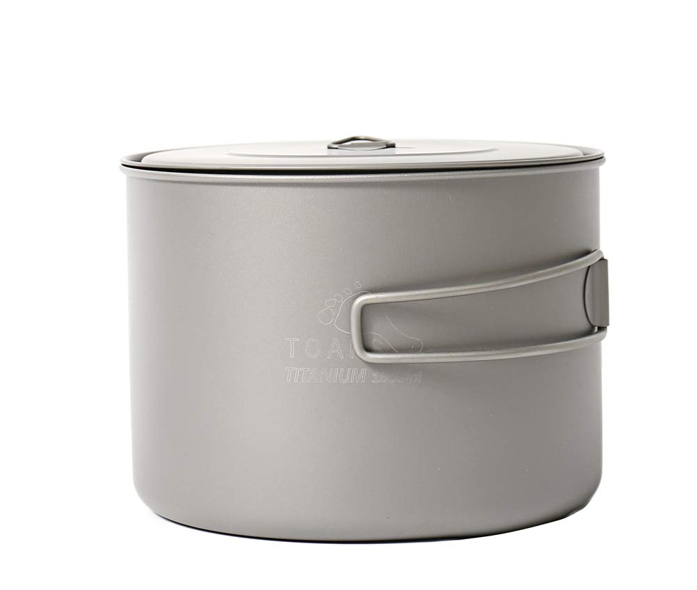 Toaks outdoor camping pure titanium tableware, can be used as cups, bowls and pots, 1600ml