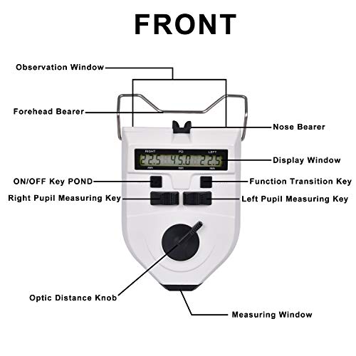 Image of Digital PD Meter, Optical Digital Pupilometer with LCD Display Optical PD Meter (White)