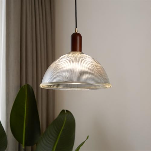 Lámpara colgante japonesa de vidrio E27 ajustable para isla de cocina 5