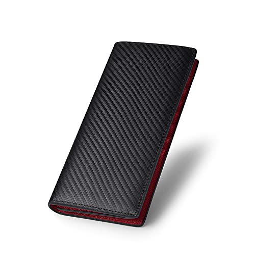 FROMTREE 長財布 カーボンレザー YKK製 小銭入れ レッド