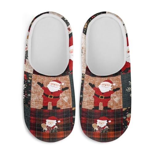 Jeiento Christmas Slippers for Women Lady Warm Comfort Fuzzy Slippers Lightweight Slip Resistant Spa Slipper for Guest2