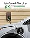 Autel Home Smart Electric Vehicle (EV) Charger up to 50Amp, 240V, Indoor/Outdoor Car Charging Station with Level 2, Wi-Fi and Bluetooth Enabled EVSE, 25-Foot Cable,Wood Grain