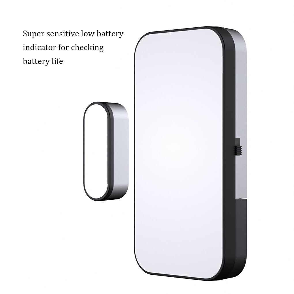 Alarma para Ventana de Puerta, para Sistema de protección de Seguridad para el hogar, Sensor magnético Ligero Independiente Flexible, Alarma antirrobo, 4 Piezas