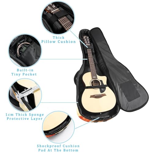 JRHEJTFZ Housse pour guitare acoustique de 1,9 cm d’épaisseur – Imperméable – Durable et élégant – Motif girafe, Multicolore., 42.9×16.9×4.7 in, Motif imprimé tendance - Les Beatles, Paul McCartney, John Lennon, RIngo Starr, George Harrison JRHEJTFZ Housse pour guitare acoustique de 1,9 cm d'épaisseur - Imperméable - Durable et élégant - Motif girafe, Multicolore., 42.9x16.9x4.7 in, Motif imprimé tendance – Image 3