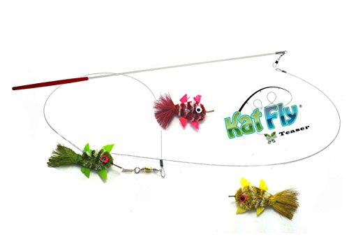 Kat Fly Teaser Wand Kit - 3 Mini Clownfish (Kit 2)