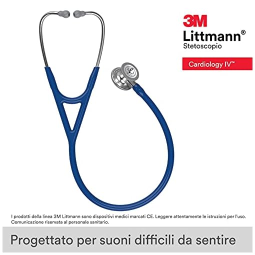 Littmann 6154 3M Cardiology IV Stethoscope, 27 Inch (Standard-Finish Chestpiece, Navy Blue Tube) - Image 3
