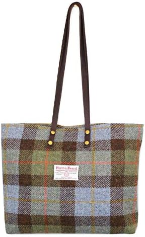 Harris Tweed Ladies Runner Bag - FREE STANDARD SHIPPING - Hunting MacLeod Green Plaid Design Hand Made in Scotland