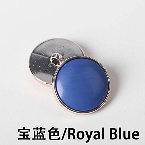 10 Stück/Set Weiß Schwarz Farbe Perlenknöpfe10mm-30mm Rückenpyjama Durchmesser Nähknöpfe Für Kleidung Kleid DIY Dekoration, Königsblau, 25mm