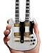 FanMerch Guitar Miniature White Double Neck Electric Guitar Replica Model